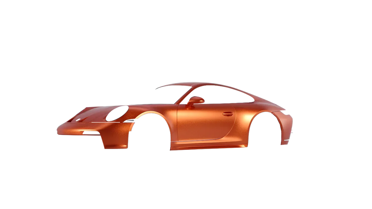 Porsche 911 GT3 Touring 2024 wrapped in Matt Iced Orange Titanium (KPMF K75502), front three-quarter view