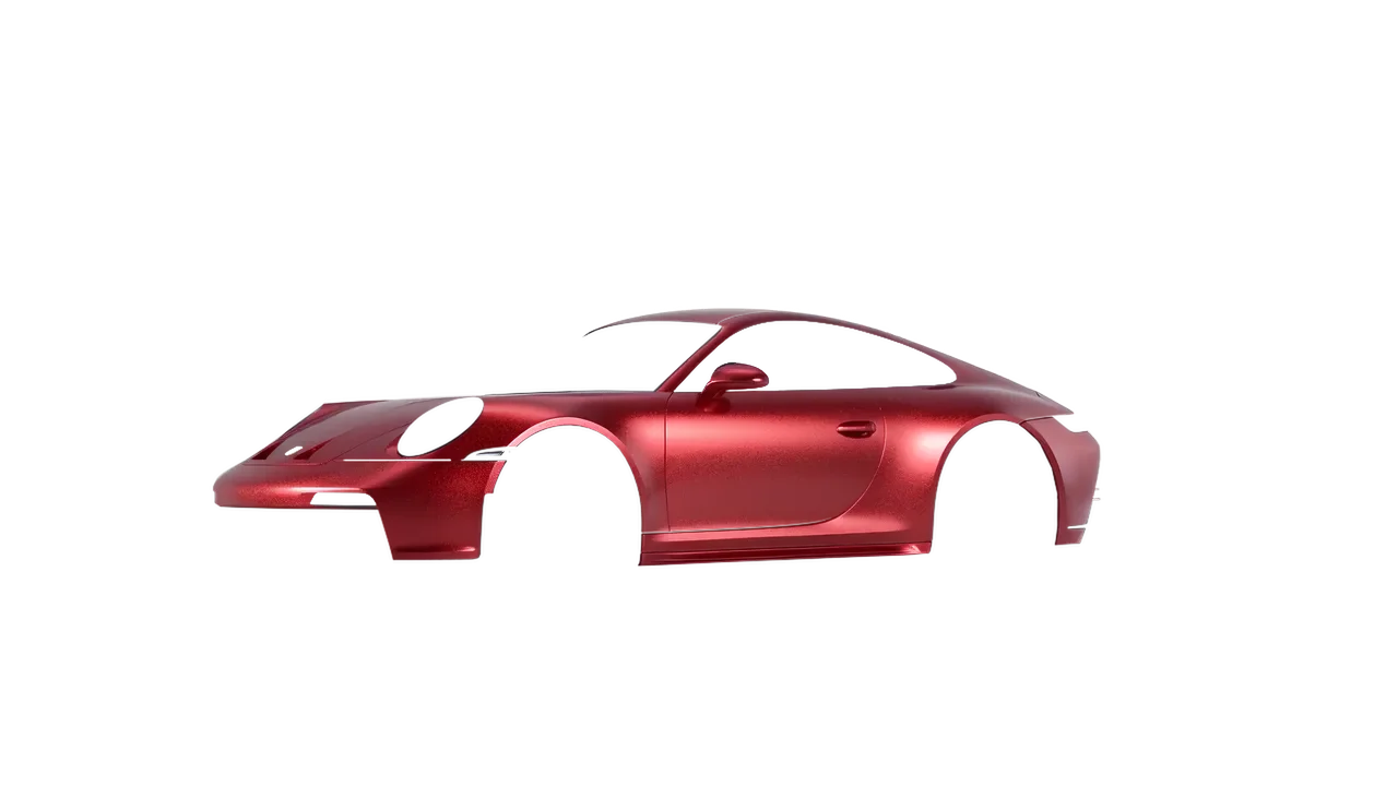 Porsche 911 GT3 Touring 2024 wrapped in Matt Iced Red Titanium (KPMF K75506), front three-quarter view