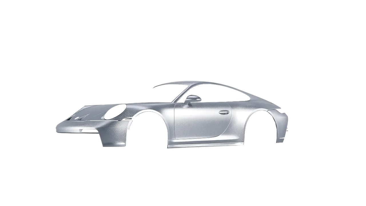 Porsche 911 GT3 Touring 2024 wrapped in Matt Iced Silver Titanium (KPMF K75501), front three-quarter view