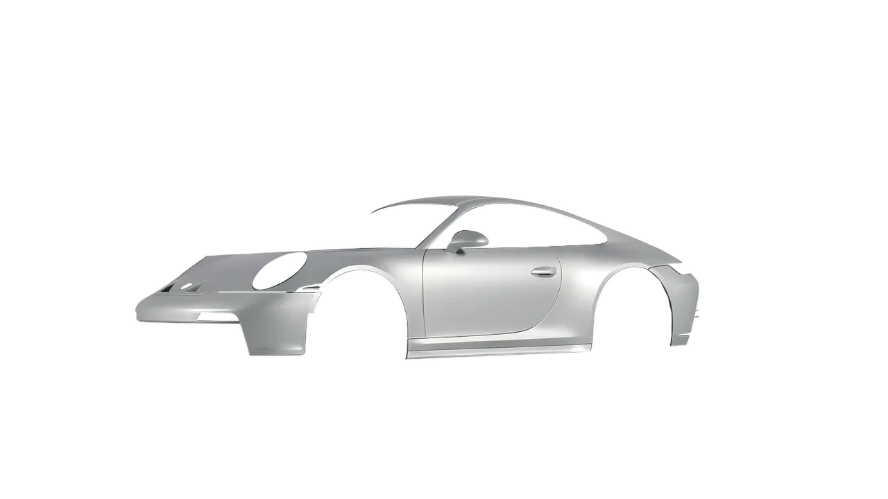 Porsche 911 GT3 Touring 2024 wrapped in Matt Lightning (KPMF K75548), front three-quarter view