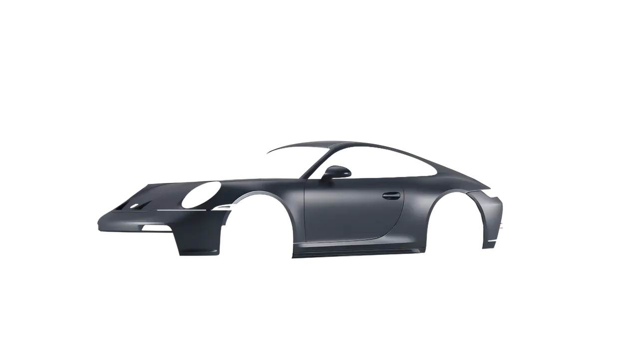 Porsche 911 GT3 Touring 2024 wrapped in Matt Magnetic Black (KPMF K75551), front three-quarter view