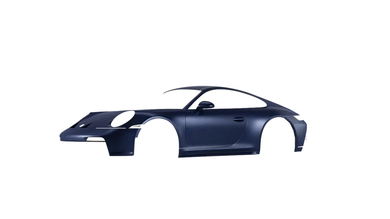 Porsche 911 GT3 Touring 2024 wrapped in Moonlight Matt (ORACAL 970RA-190M), front three-quarter view