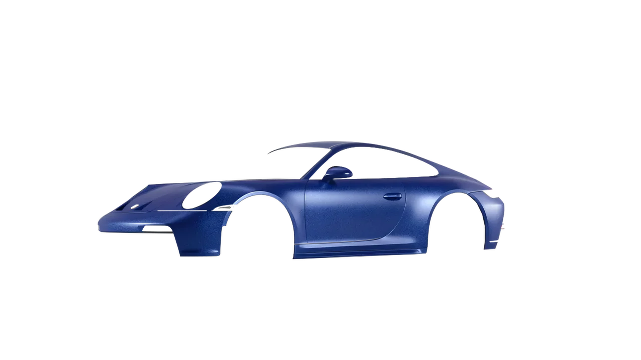 Porsche 911 GT3 Touring 2024 wrapped in Night Blue Matt (ORACAL 970RA-196M), front three-quarter view