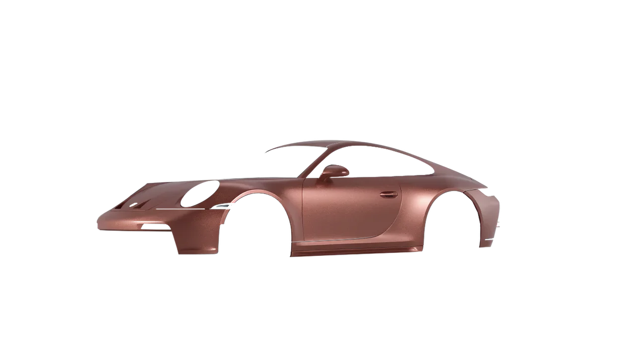 Porsche 911 GT3 Touring 2024 wrapped in Matt Russet Red (KPMF K75545), front three-quarter view
