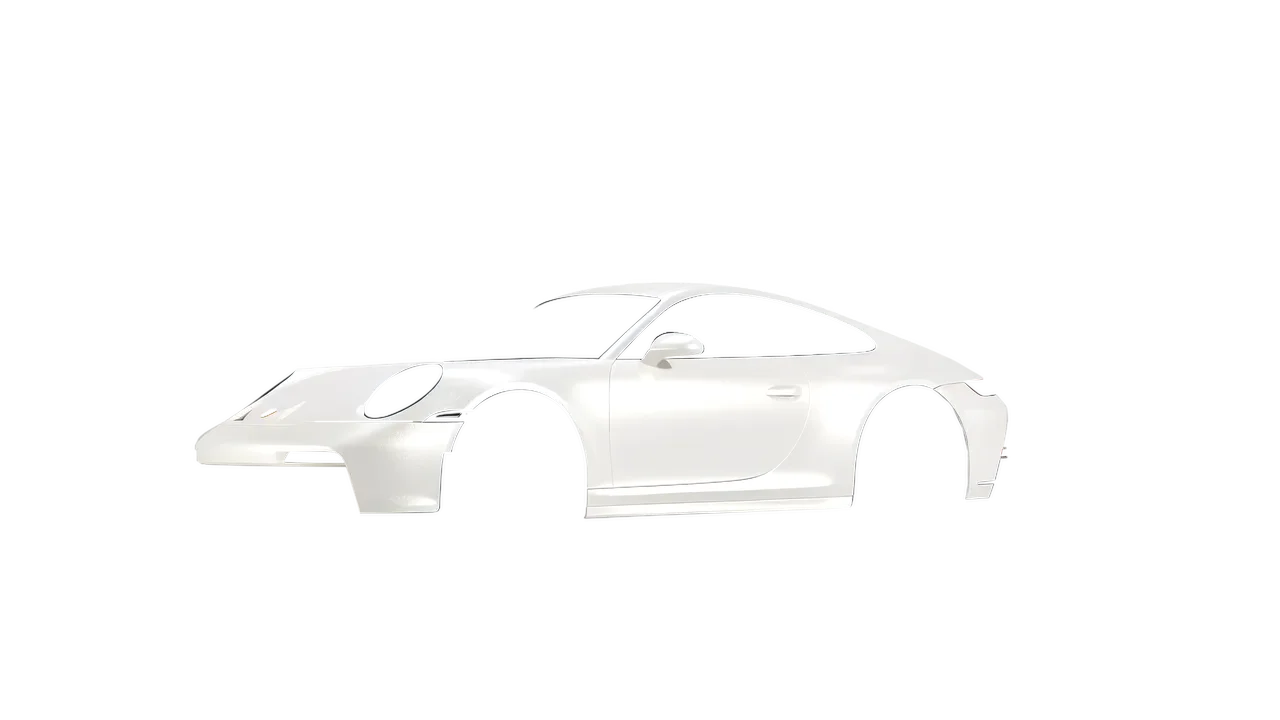Porsche 911 GT3 Touring 2024 wrapped in Matt Siberian Pearl (KPMF K75539), front three-quarter view