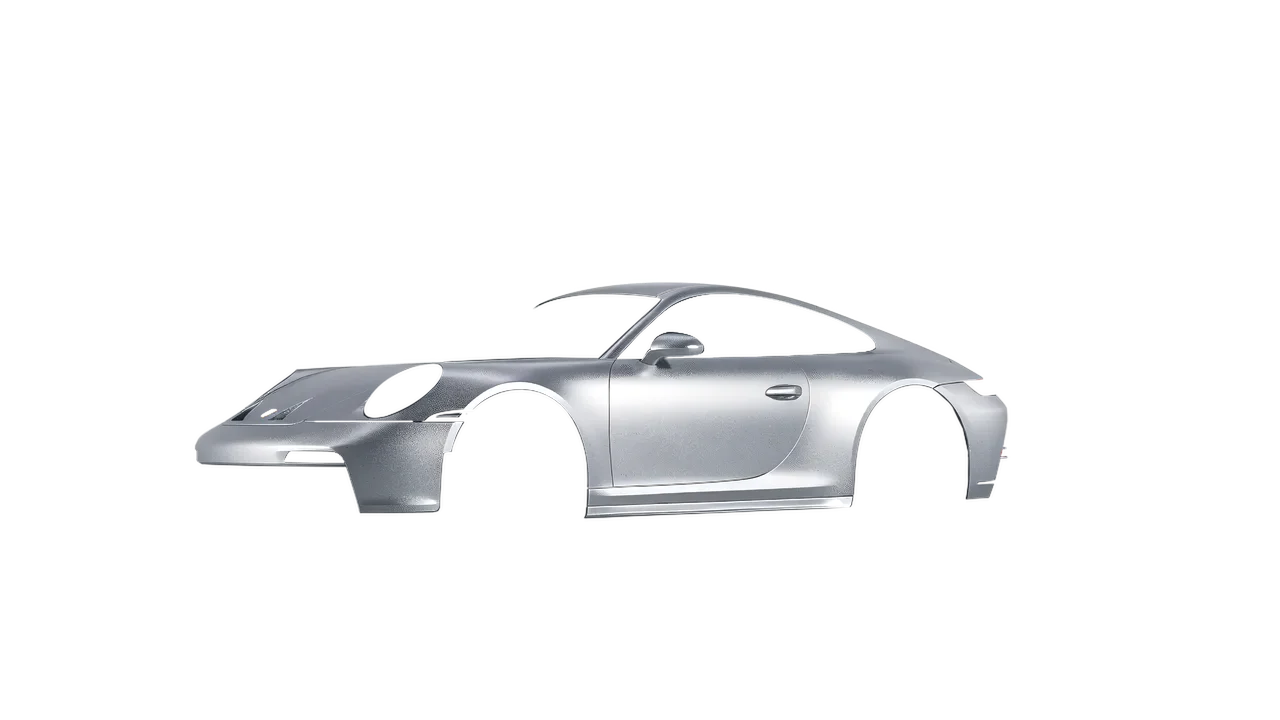Porsche 911 GT3 Touring 2024 wrapped in Silver Grey Matt (ORACAL 970RA-090M), front three-quarter view