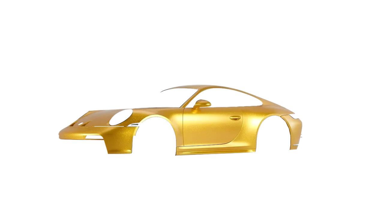 Porsche 911 GT3 Touring 2024 wrapped in Matt Sonic Yellow Pearl (KPMF K75538), front three-quarter view