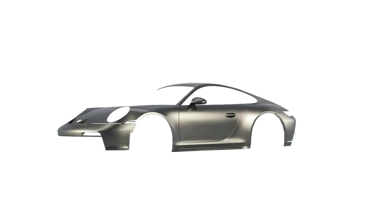 Porsche 911 GT3 Touring 2024 wrapped in Matt Welsh Slate (KPMF K75550), front three-quarter view