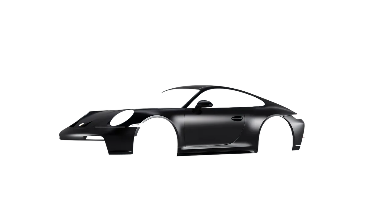 Porsche 911 GT3 Touring 2024 wrapped in Matt Perfect Black (KPMF K75547), front three-quarter view