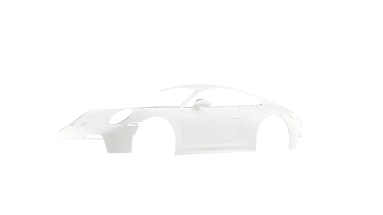 Porsche 911 GT3 Touring 2024 wrapped in Matt Perfect White (KPMF K75546), front three-quarter view