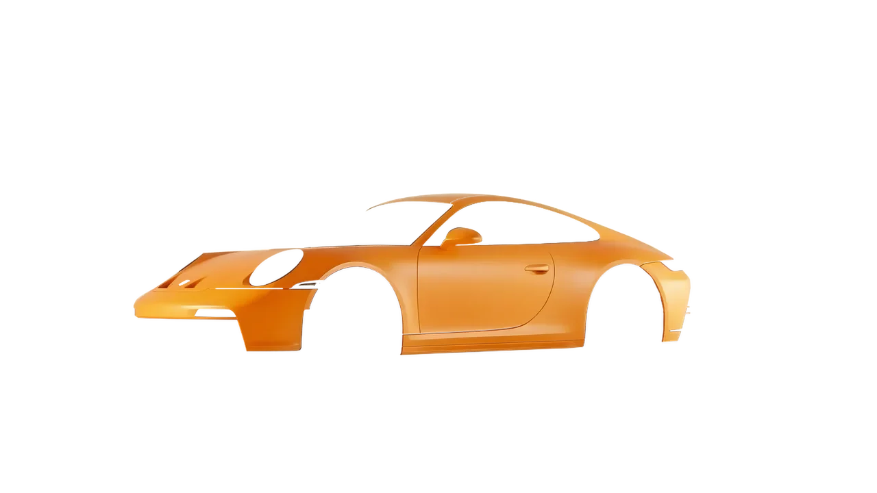 Porsche 911 GT3 Touring 2024 wrapped in Safron Yellow Matt (ORACAL 970RA-223M), front three-quarter view