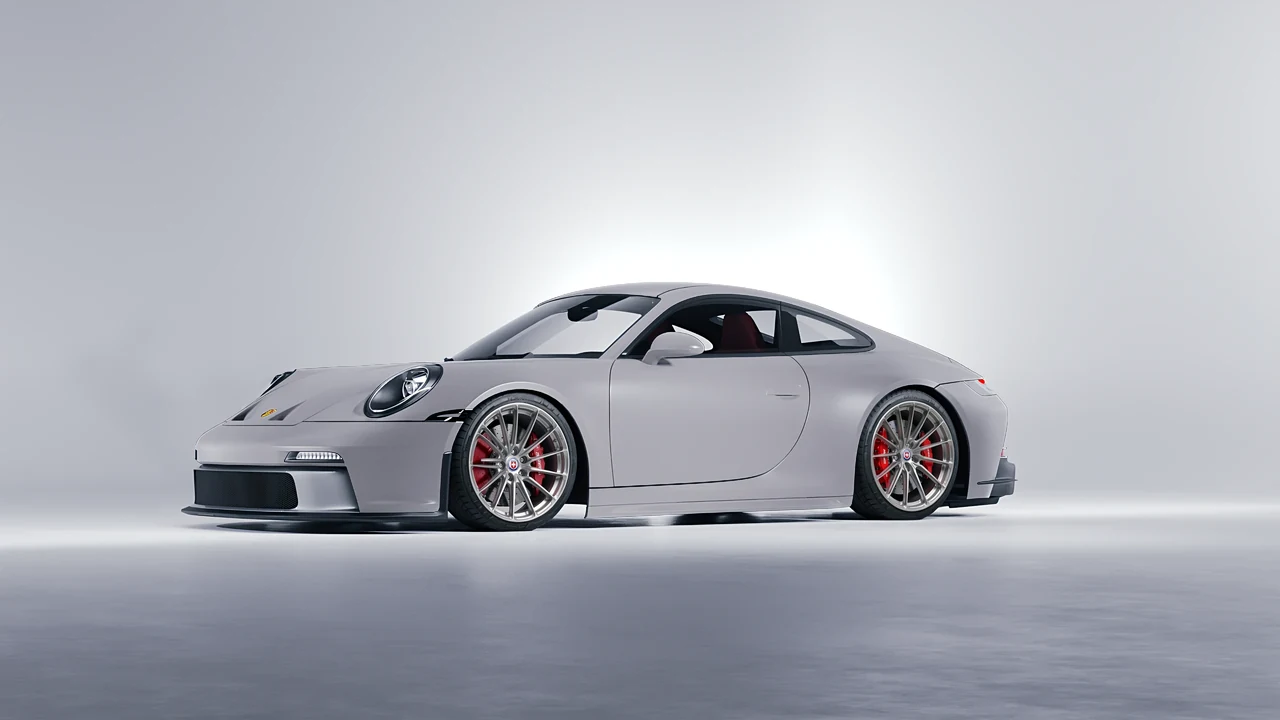Porsche 911 GT3 Touring 2024 on HRE Performance Wheels P103SC forged wheels, front three-quarter view