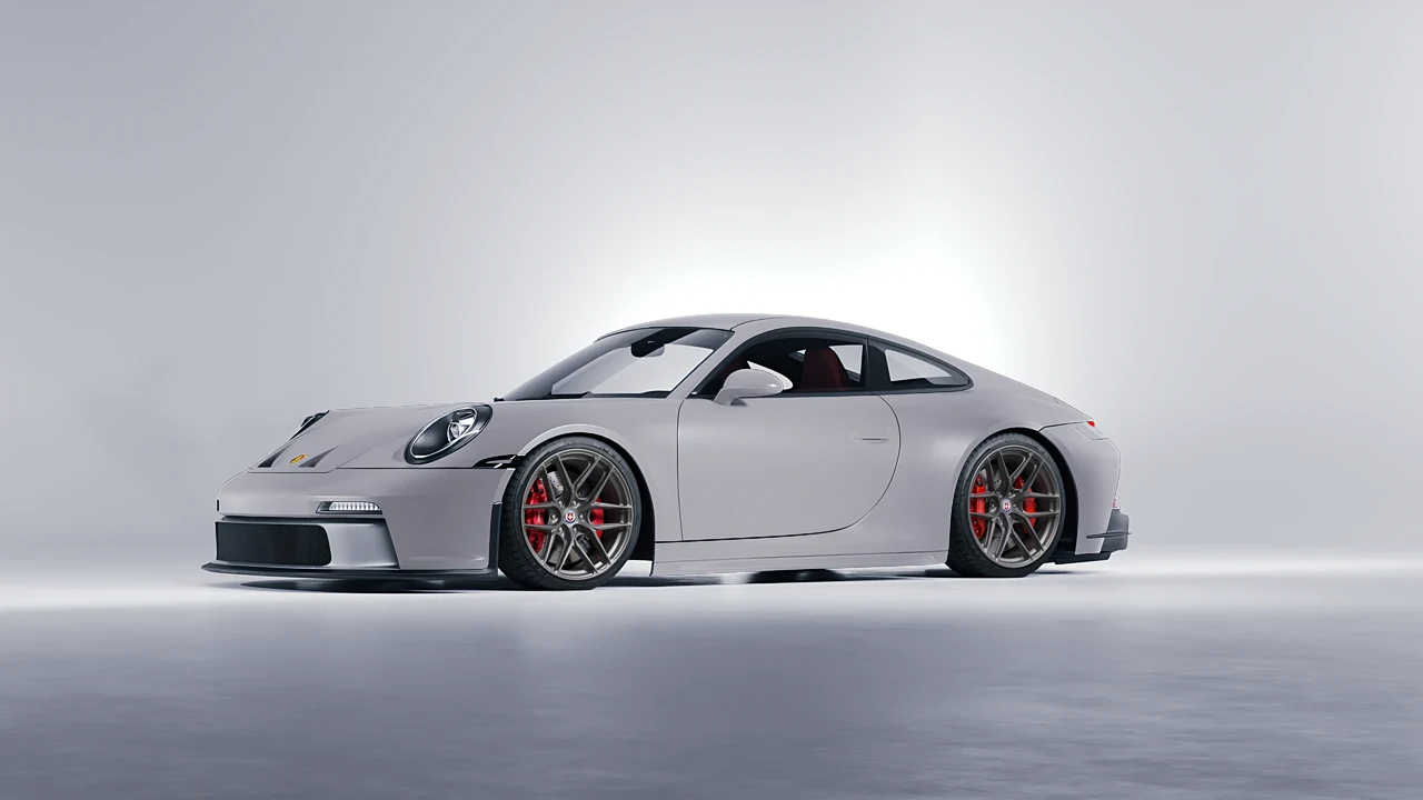 Porsche 911 GT3 Touring 2024 on HRE Performance Wheels P161SC forged wheels, front three-quarter view