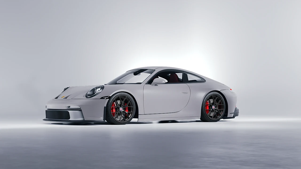 Porsche 911 GT3 Touring 2024 on HRE Performance Wheels R161-Lightweight forged wheels, front three-quarter view