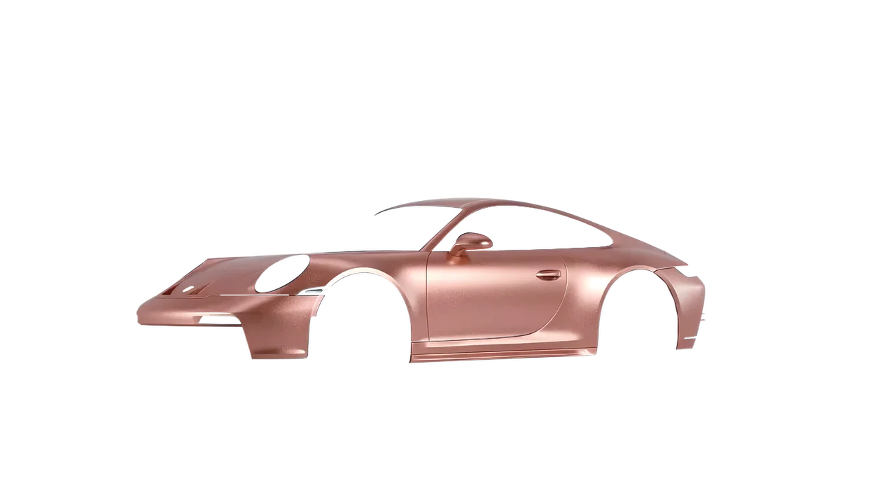 Porsche 911 GT3 Touring 2024 wrapped in Satin Rose Gold (KPMF K75555), front three-quarter view