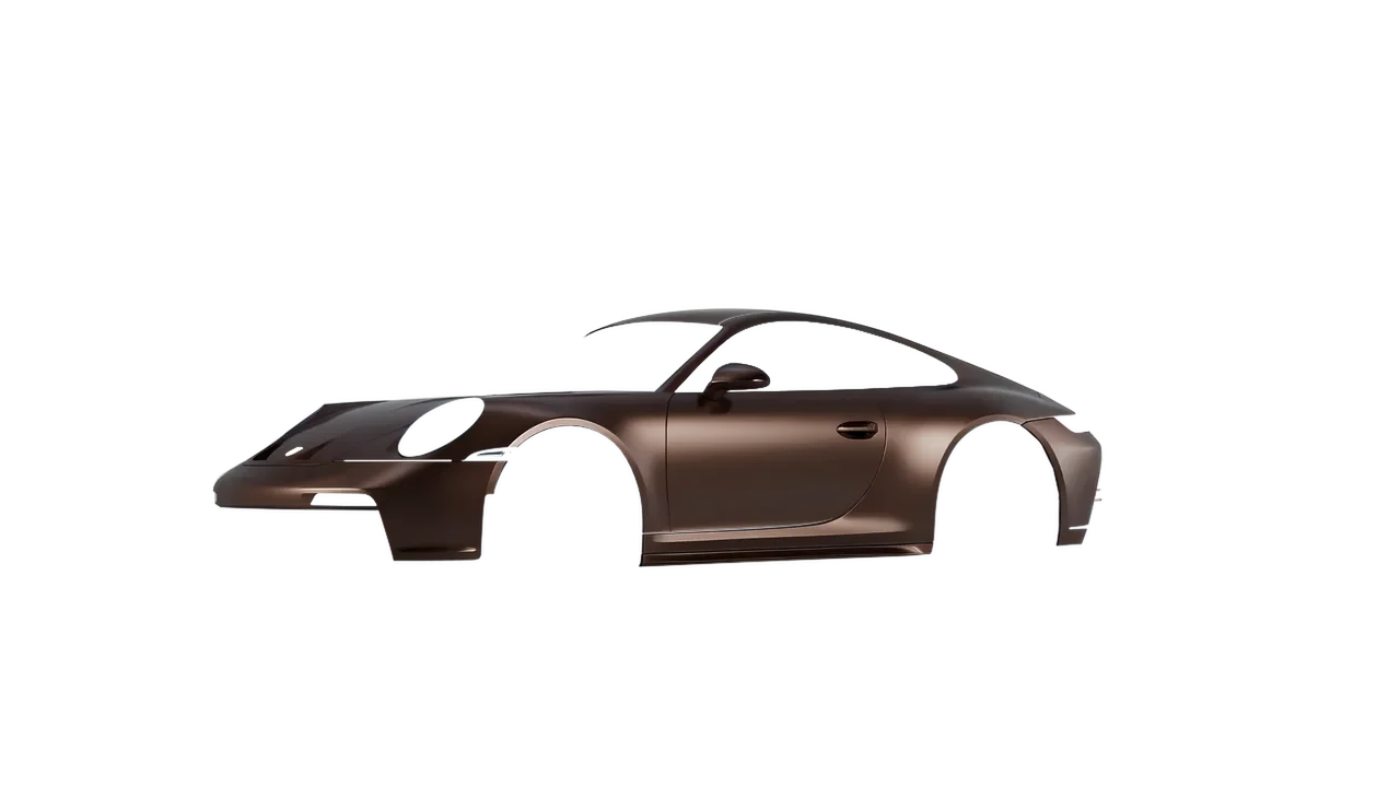 Porsche 911 GT3 Touring 2024 wrapped in Matt Burnished Bronze (KPMF K75579), front three-quarter view