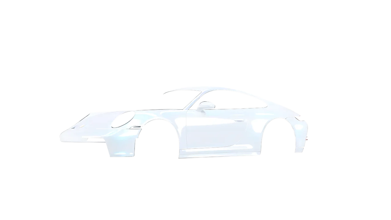 Porsche 911 GT3 Touring 2024 wrapped in Pacific Blue White Starlight Gloss (KPMF K75476), front three-quarter view