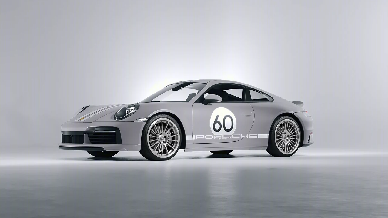 Porsche 911 Sport Classic 2024 on HRE Performance Wheels 309M forged wheels, front three-quarter view
