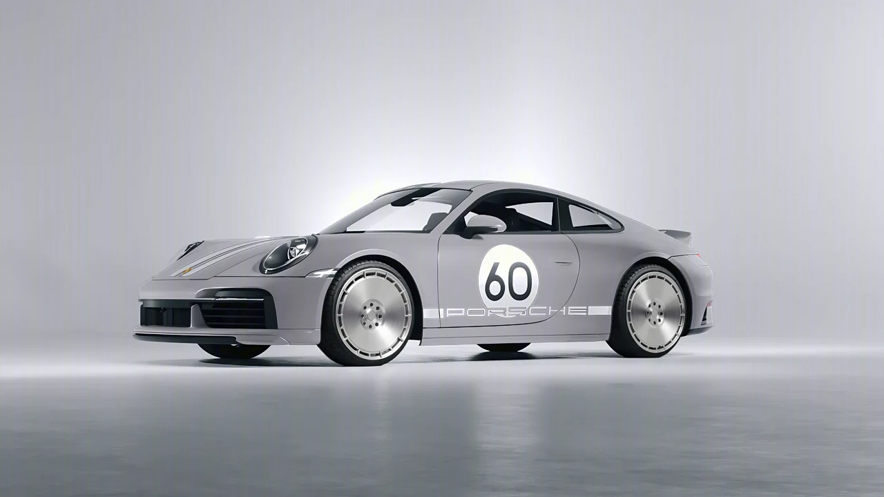 Porsche 911 Sport Classic 2024 on RDB LA Zero forged wheels, front three-quarter view