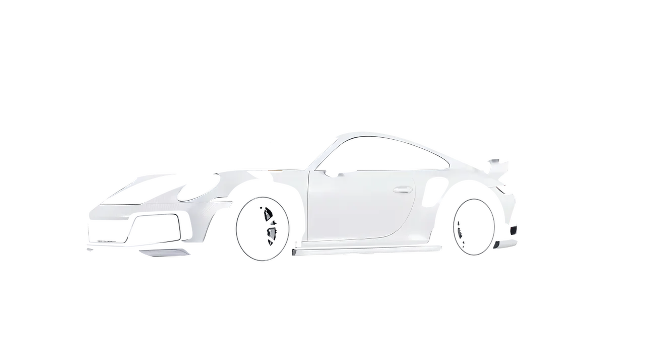Porsche 911 TechArt GTstreet R 2022 wrapped in Carbon Fiber White (Avery Dennison SW900-115-X), front three-quarter view