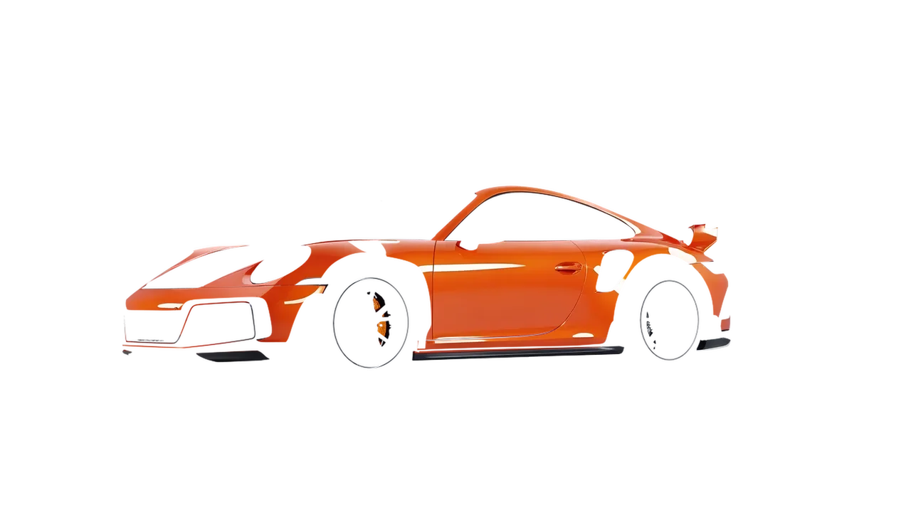 Porsche 911 TechArt GTstreet R 2022 wrapped in Fiery Orange (3M G364), front three-quarter view
