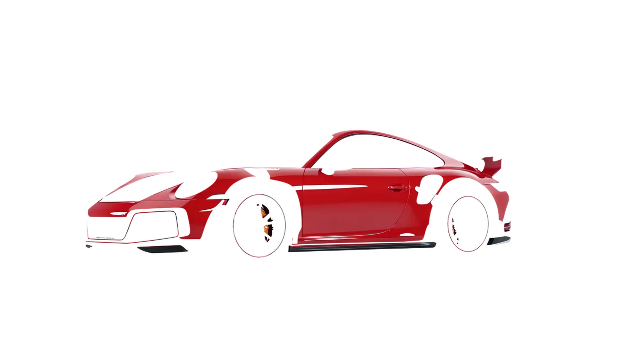 Porsche 911 TechArt GTstreet R 2022 wrapped in Hot Rod Red (3M G13), front three-quarter view