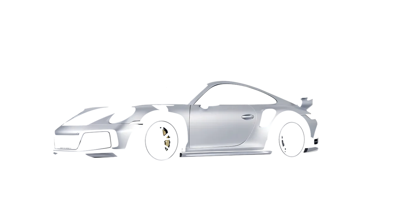 Porsche 911 TechArt GTstreet R 2022 wrapped in Matte Silver (3M M21), front three-quarter view