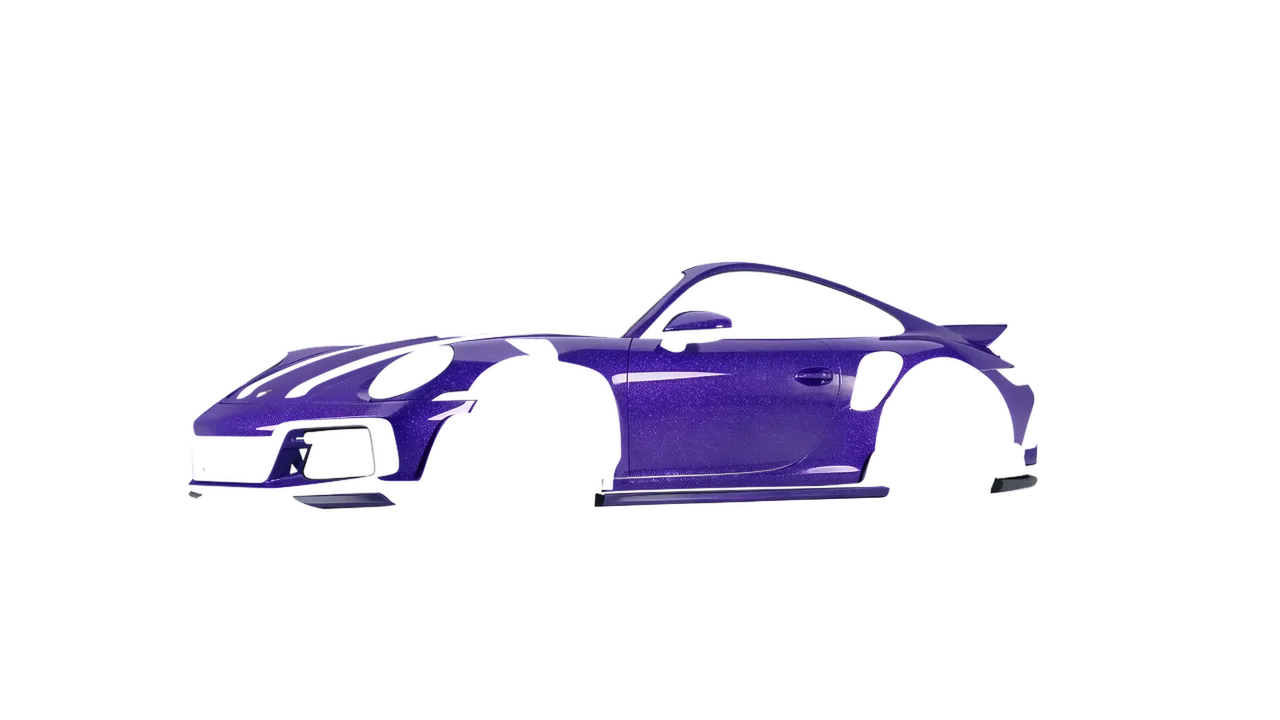 Porsche 911 TechArt GTstreet R Touring 2022 wrapped in Purple (Avery Dennison SW900-587-D), front three-quarter view
