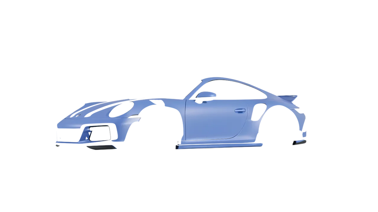 Porsche 911 TechArt GTstreet R Touring 2022 wrapped in Dreamline Blue (Avery Dennison SW900-616-O), front three-quarter view