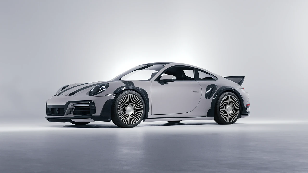 Porsche 911 TechArt GTstreet R Touring 2022 on RDB LA 50 forged wheels, front three-quarter view