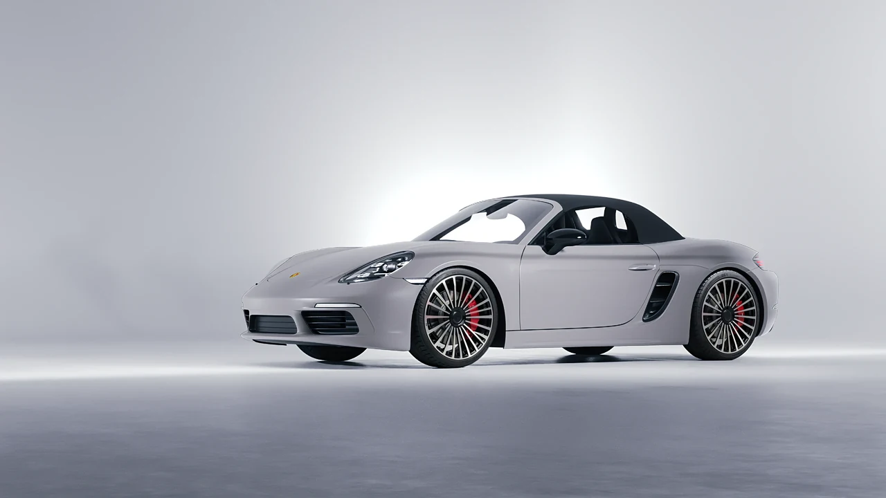 Porsche Boxster 2023 on RDB LA Twenty Three forged wheels, front three-quarter view