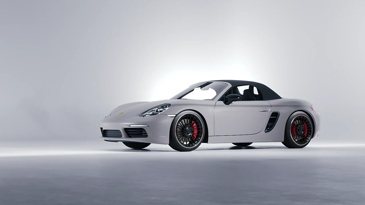 Porsche Boxster 2023 on RDB LA Twenty Two forged wheels, front three-quarter view