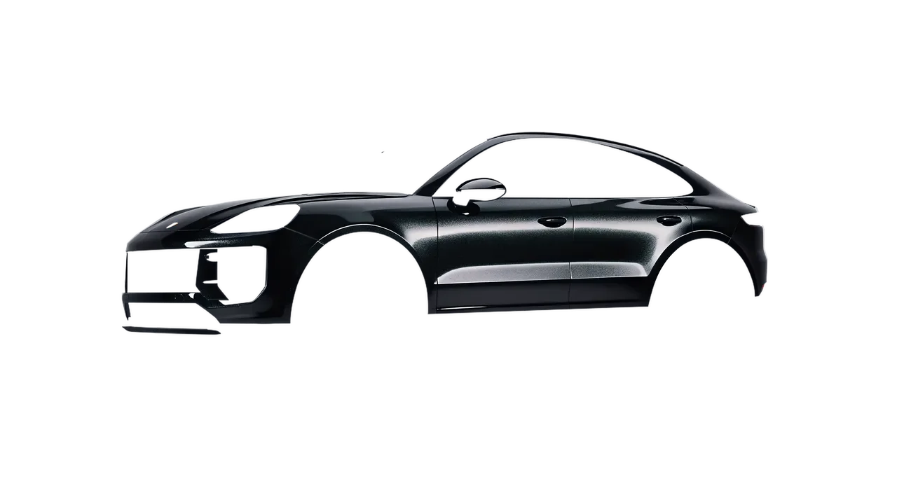 Porsche Cayenne Turbo GT 2024 wrapped in Mystery Black (Avery Dennison SW900-184-M), front three-quarter view