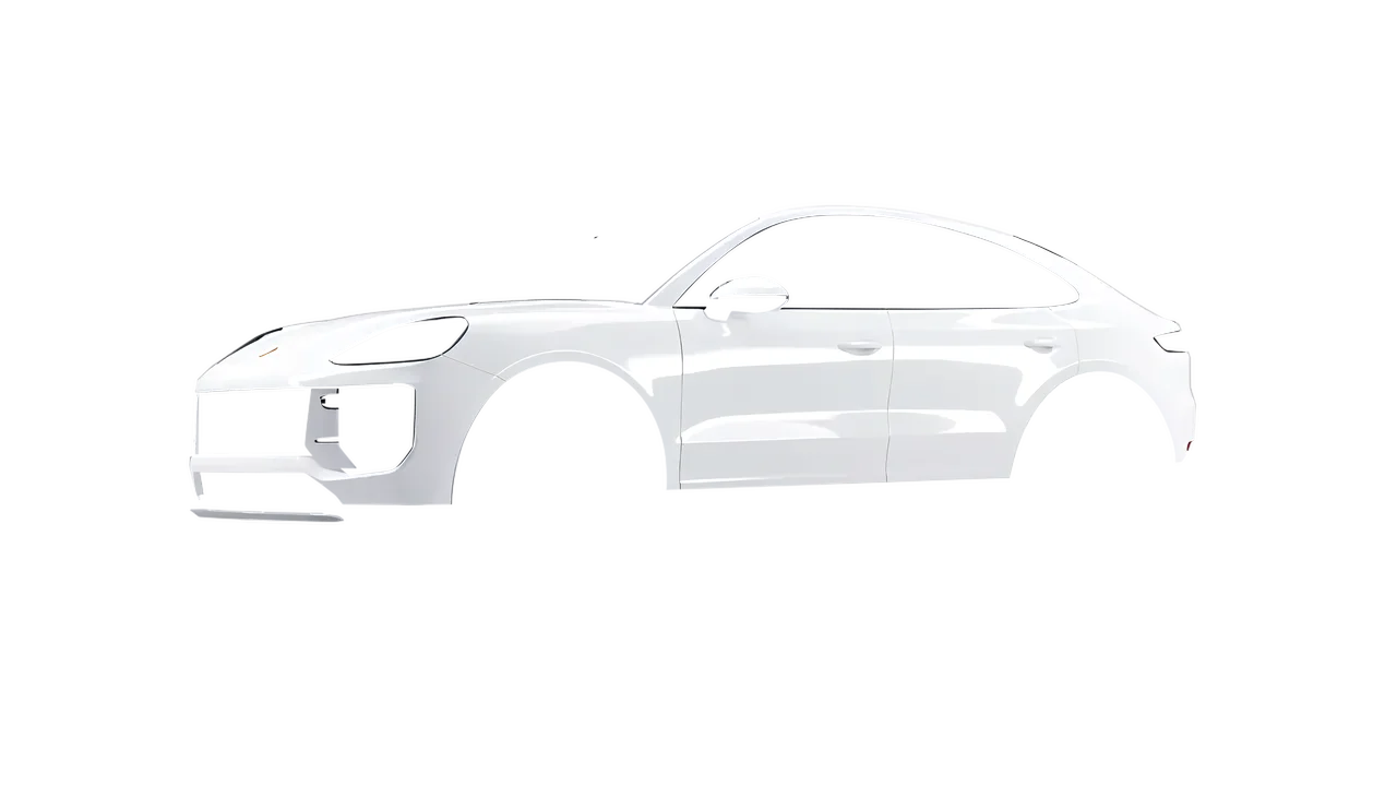 Porsche Cayenne Turbo GT 2024 wrapped in Gloss White (3M G10), front three-quarter view