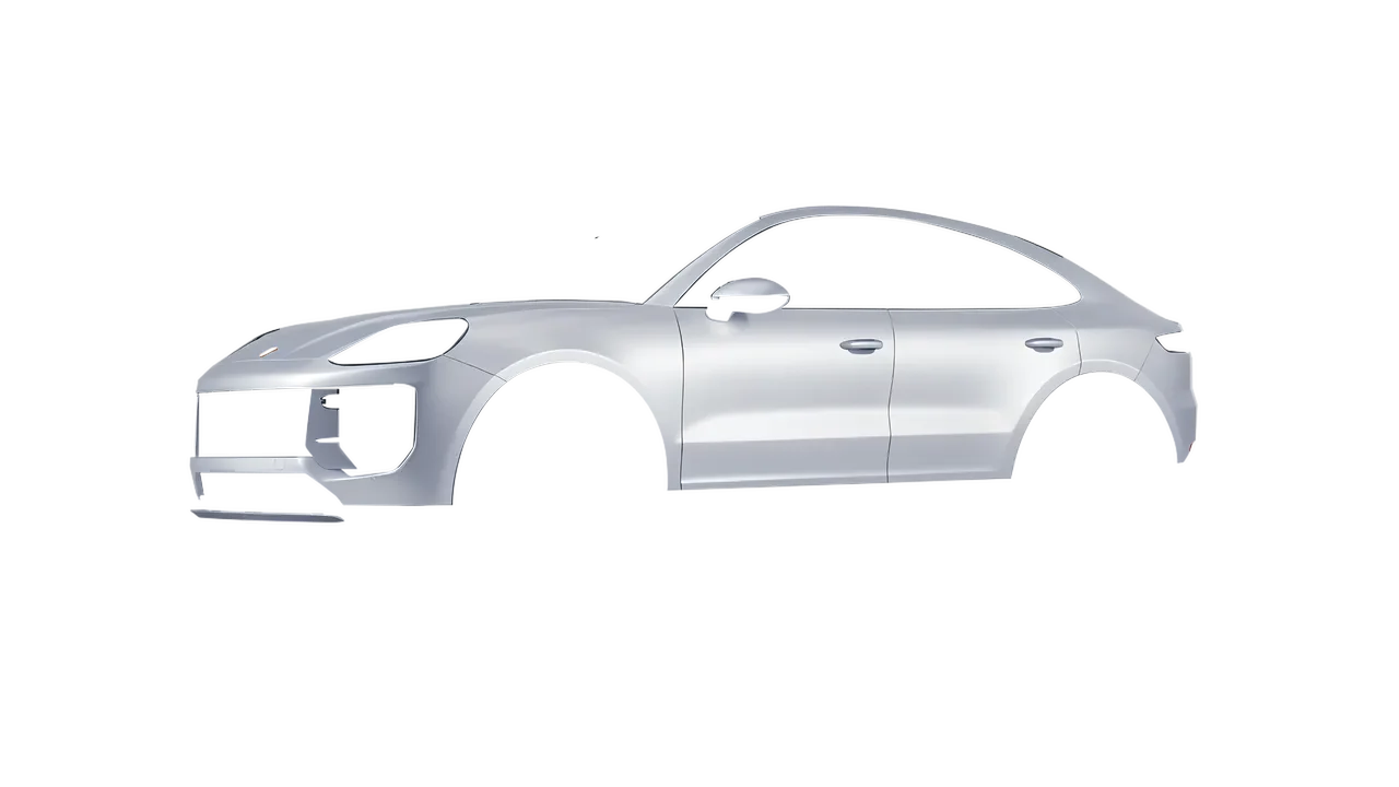Porsche Cayenne Turbo GT 2024 wrapped in Matte Silver (3M M21), front three-quarter view