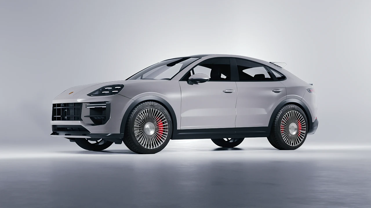 Porsche Cayenne Turbo GT 2024 on RDB LA 50 forged wheels, front three-quarter view
