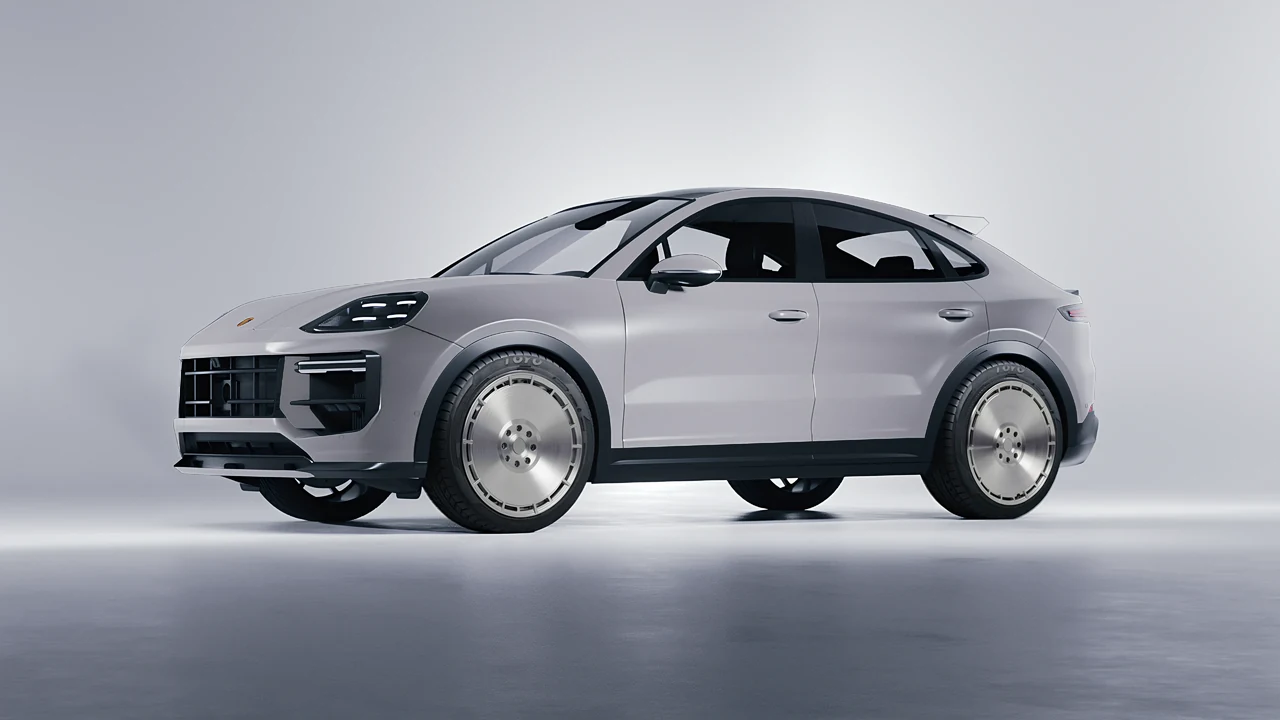 Porsche Cayenne Turbo GT 2024 on RDB LA Zero forged wheels, front three-quarter view