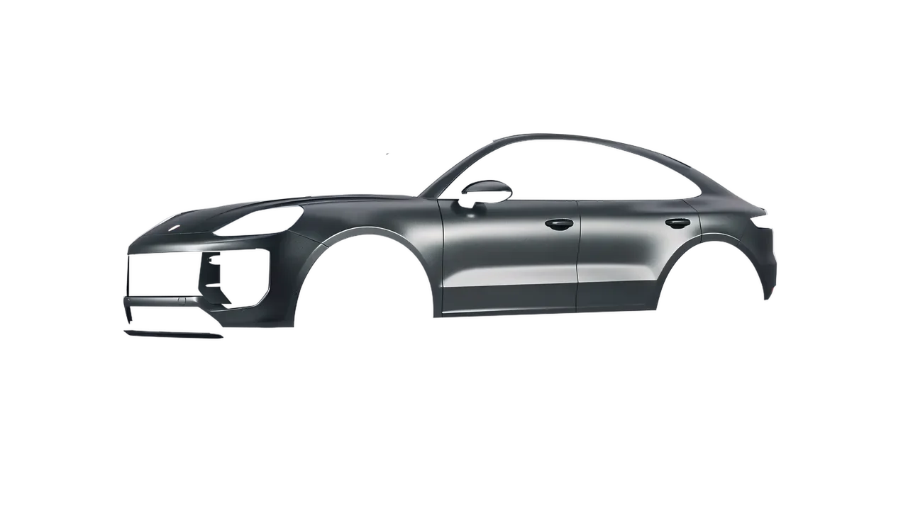 Porsche Cayenne Turbo GT 2024 wrapped in Black Rock Grey (Avery Dennison SW900-823-M), front three-quarter view