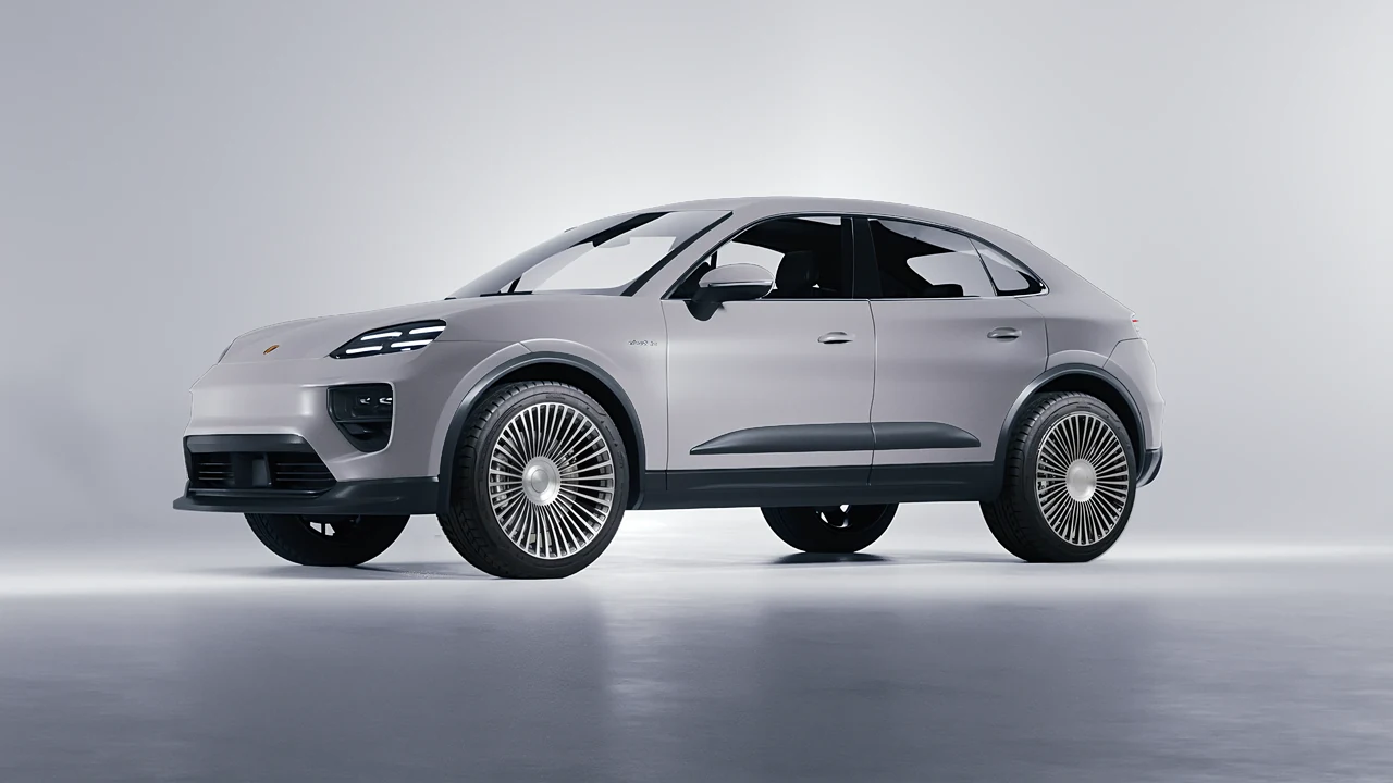 Porsche Macan Electric 2024 on RDB LA 50 forged wheels, front three-quarter view