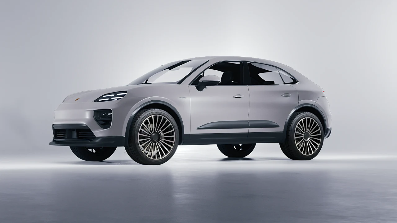 Porsche Macan Electric 2024 on RDB LA Twenty Three forged wheels, front three-quarter view