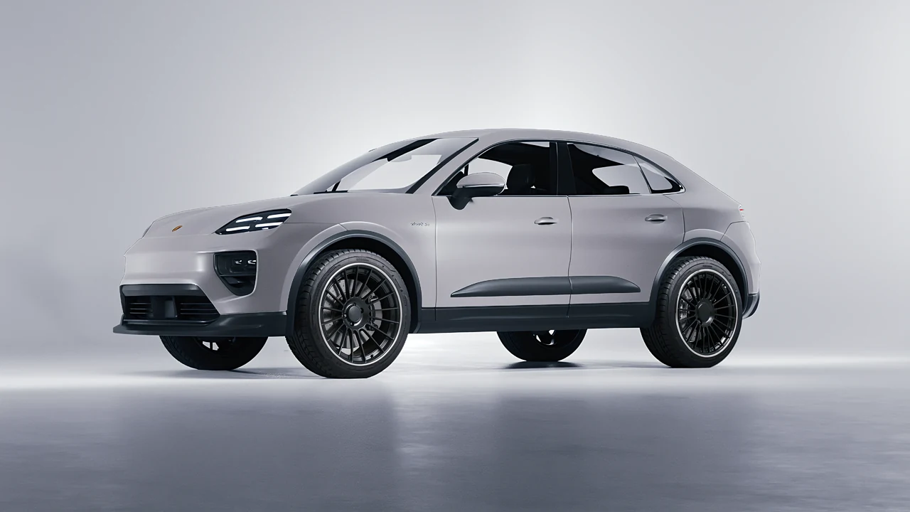 Porsche Macan Electric 2024 on RDB LA Twenty Two forged wheels, front three-quarter view