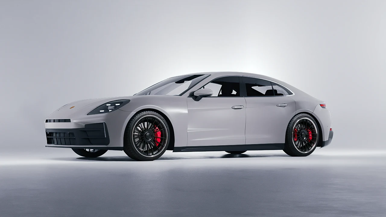 Porsche Panamera 2024 on RDB LA Twenty Two forged wheels, front three-quarter view