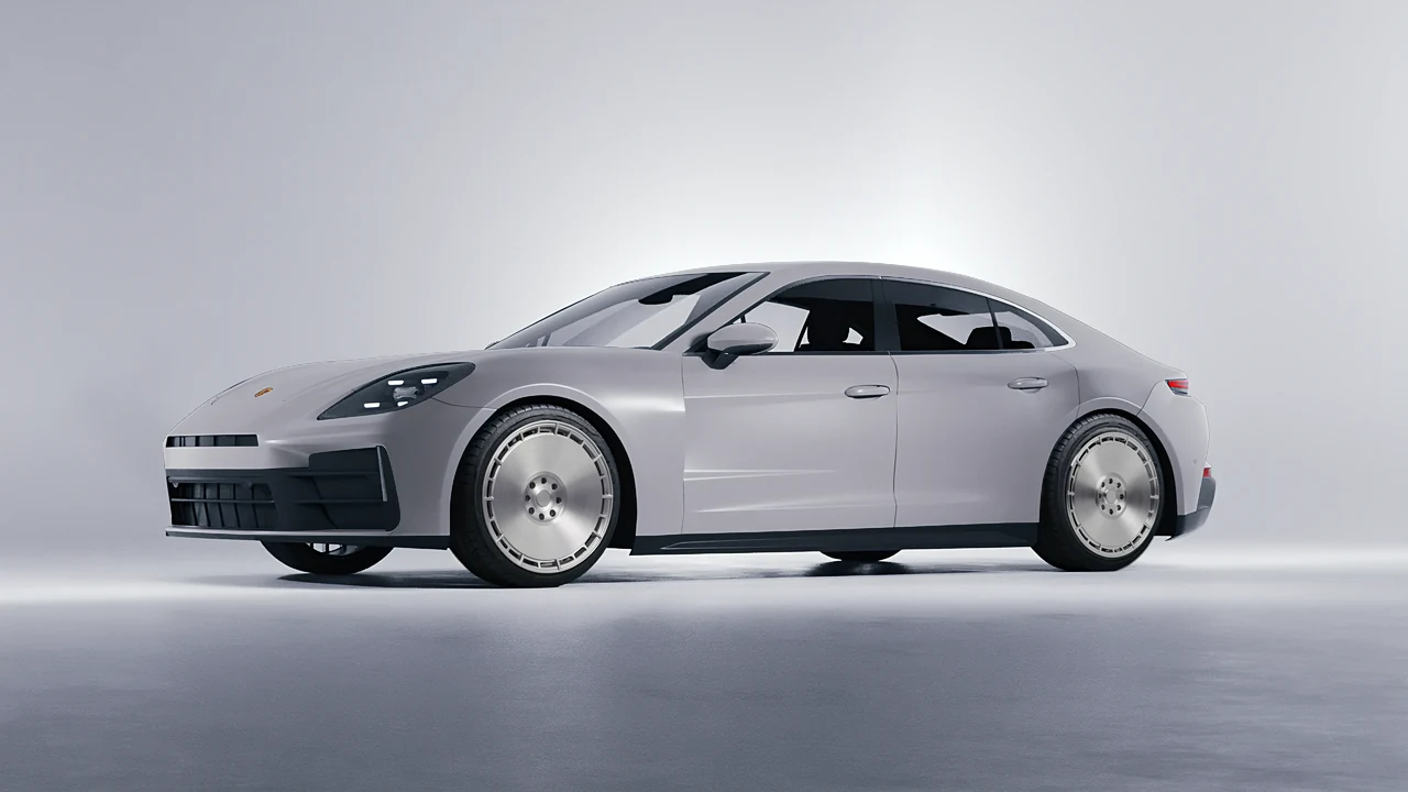 Porsche Panamera 2024 on RDB LA Zero forged wheels, front three-quarter view