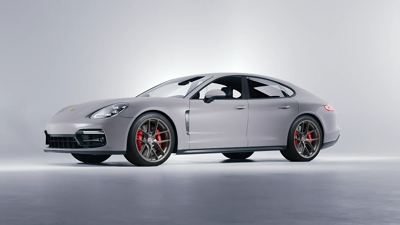 Porsche Panamera GTS 2024 on HRE Performance Wheels R101-Lightweight forged wheels, front three-quarter view
