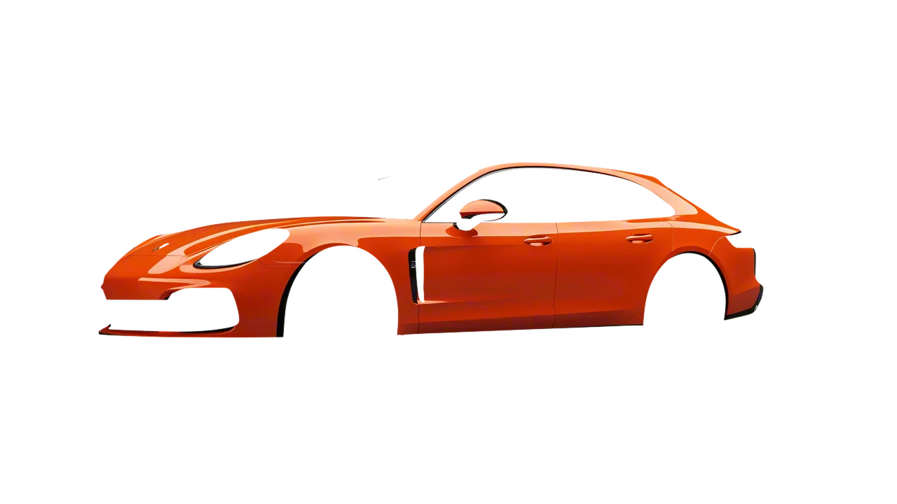 Porsche Panamera GTS Sport Turismo 2019 wrapped in Fiery Orange (3M G364), front three-quarter view