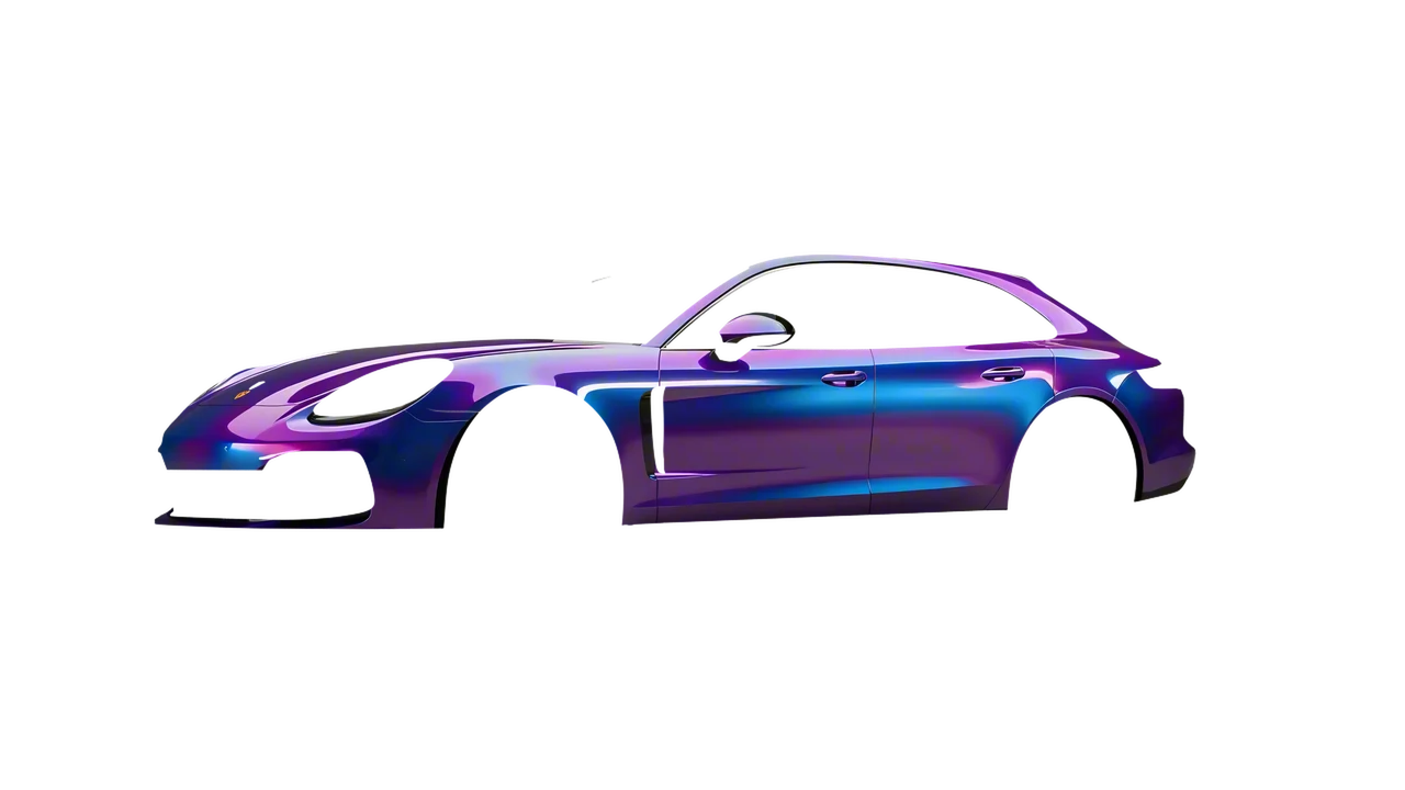 Porsche Panamera GTS Sport Turismo 2019 wrapped in Gloss Flip Deep Space (3M GP278), front three-quarter view