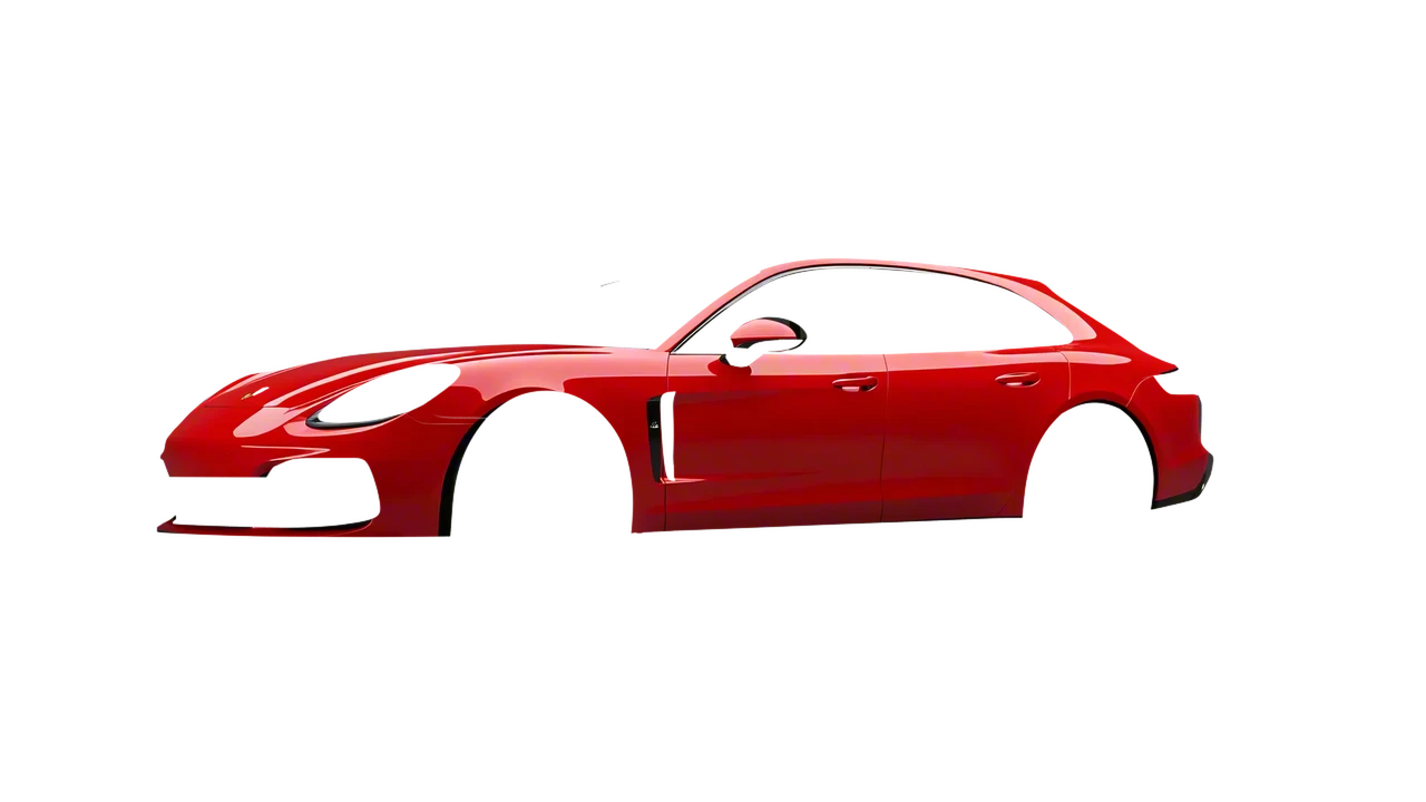 Porsche Panamera GTS Sport Turismo 2019 wrapped in Hot Rod Red (3M G13), front three-quarter view