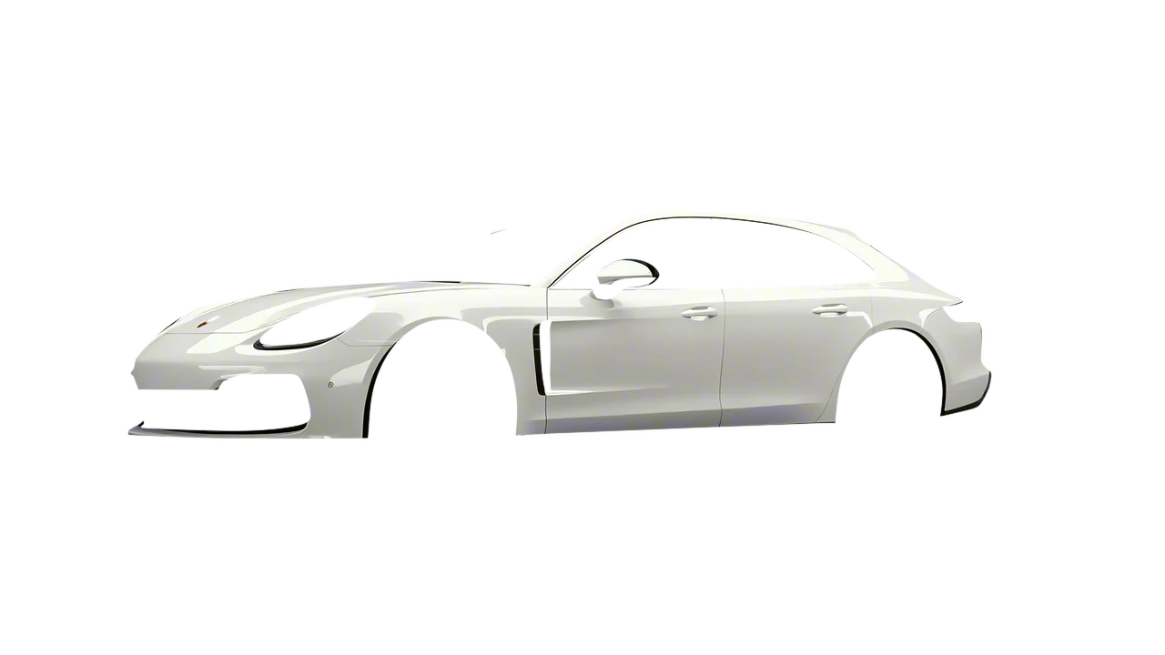 Porsche Panamera GTS Sport Turismo 2019 wrapped in Gloss White (3M G10), front three-quarter view