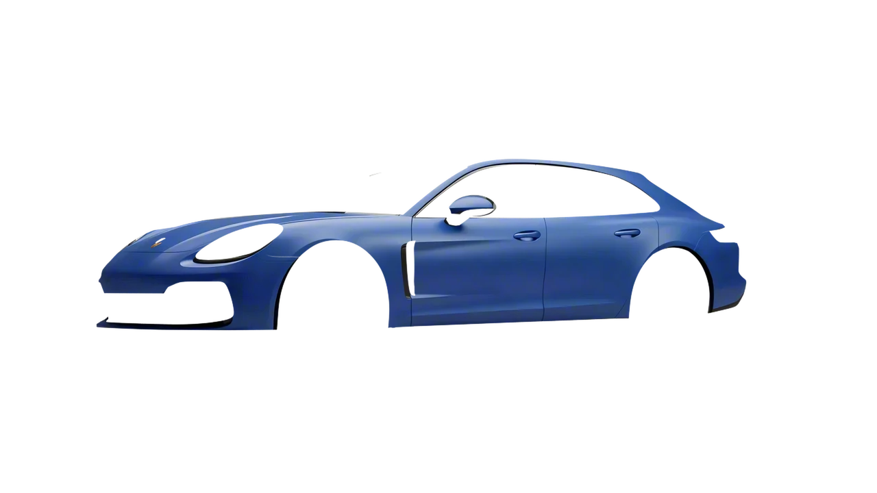 Porsche Panamera GTS Sport Turismo 2019 wrapped in Dreamline Blue (Avery Dennison SW900-616-O), front three-quarter view