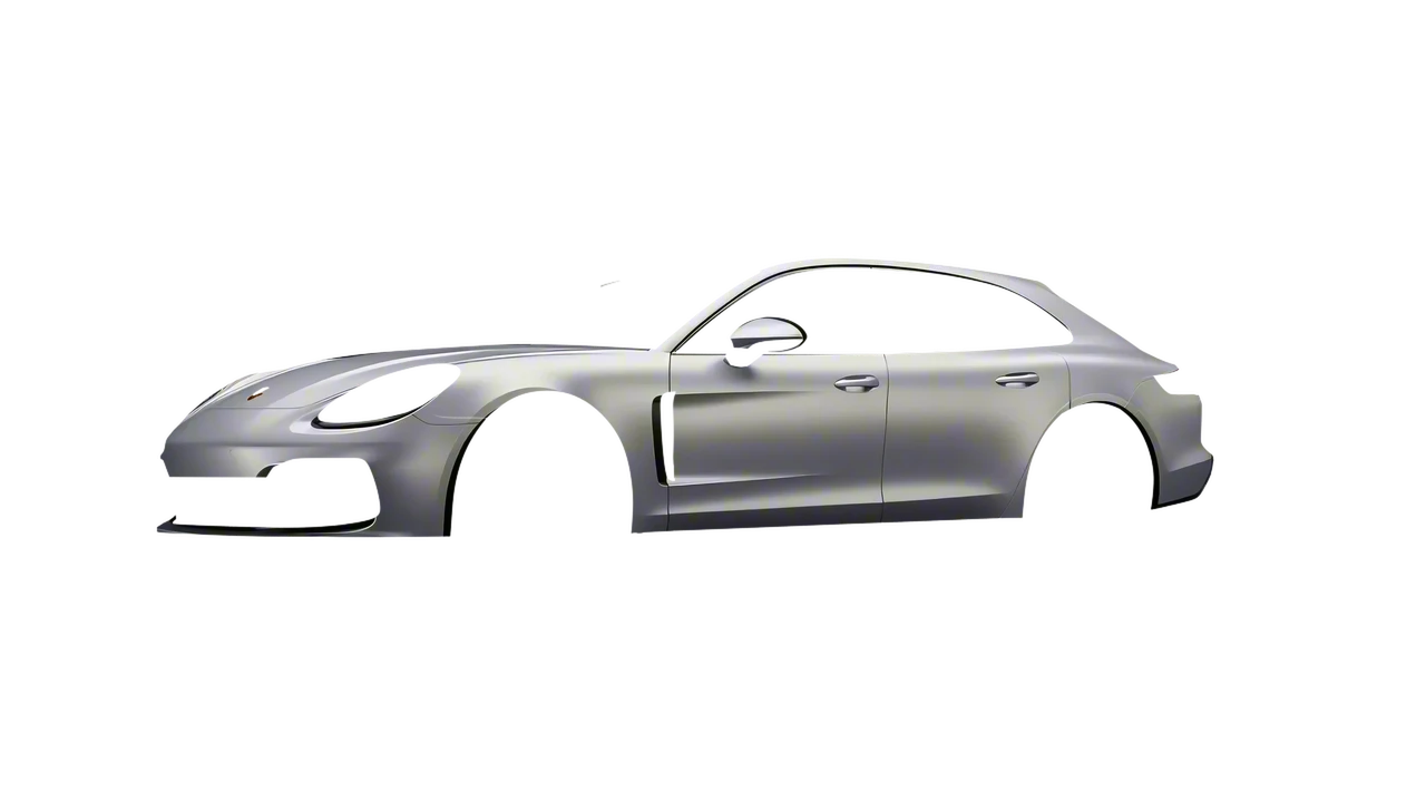 Porsche Panamera GTS Sport Turismo 2019 wrapped in Matte Silver (3M M21), front three-quarter view